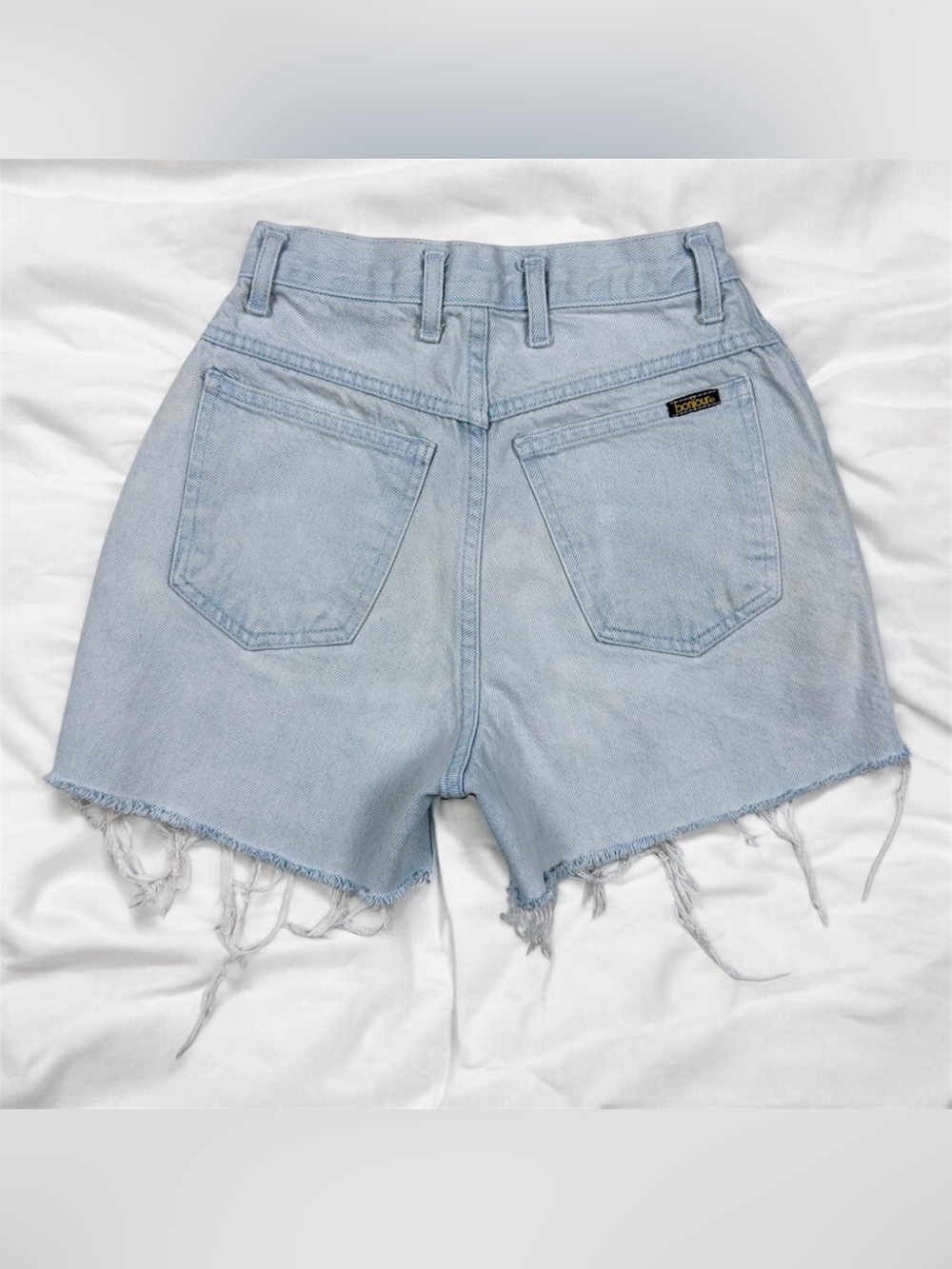 Vintage 80’s Bonjour High Rise Denim Cut Off Shorts